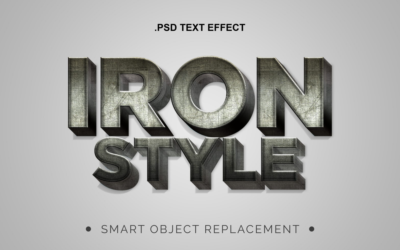 3D Realistic Texture Text Effect psd