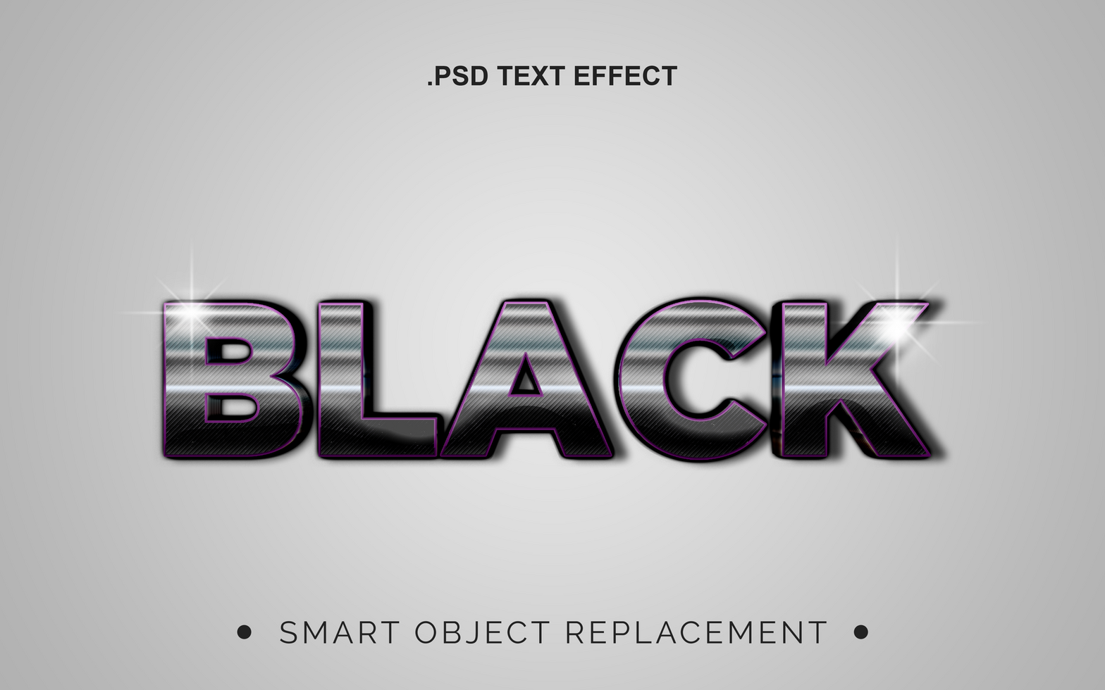3D Realistic Glossy Shinning Text Effect psd