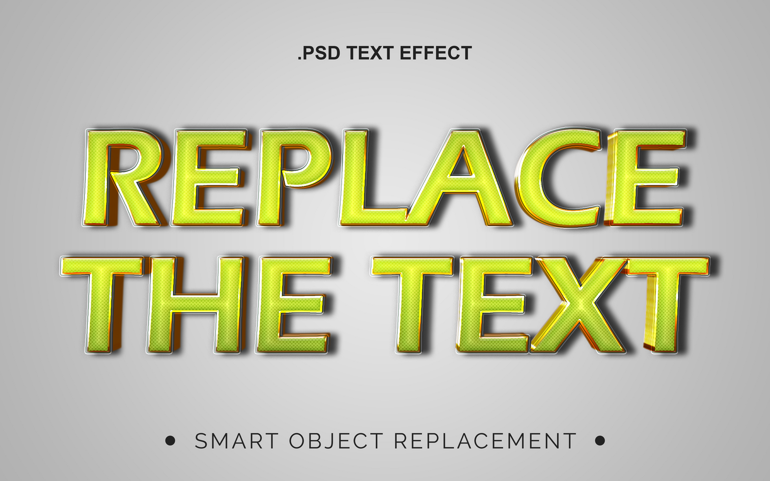 3D Realistic Glossy Shinning Text Effect psd