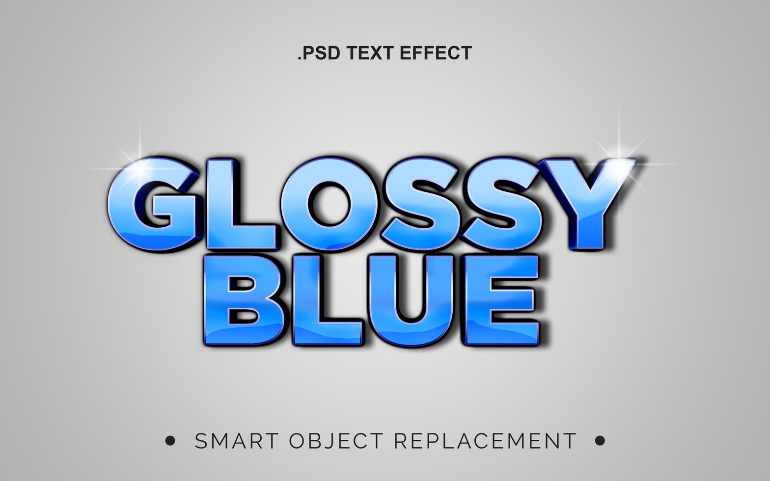 3d réaliste brillant brillant texte effet psd