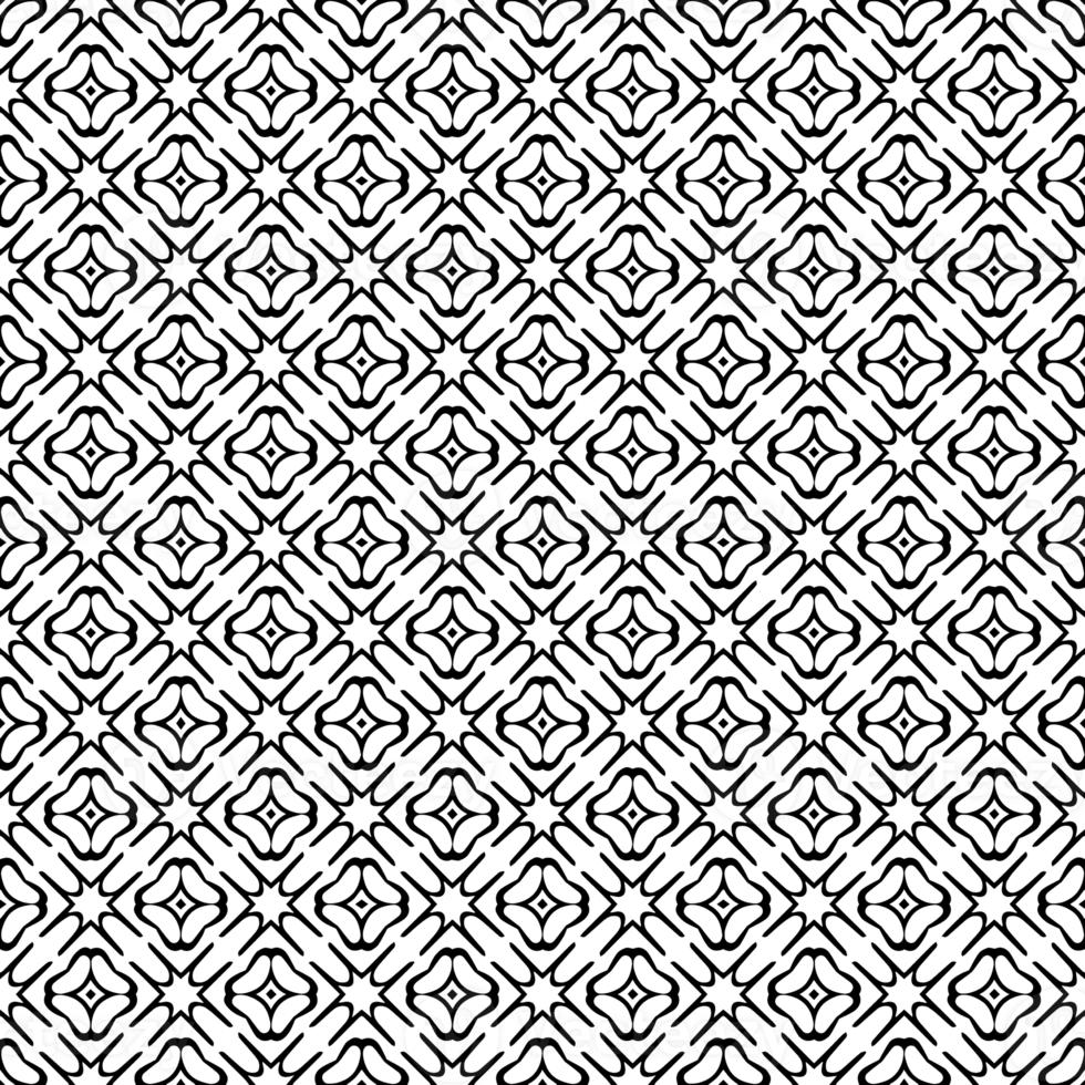 Black seamless abstract pattern. Overlay for background and backdrop. Ornamental design. PNG graphic illustration with transparent background.