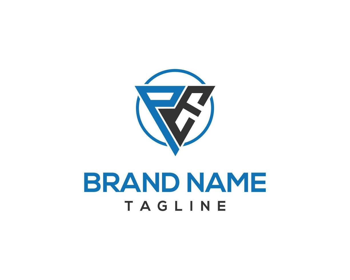 PE Initial letter circle logo triangle design concept vector template.