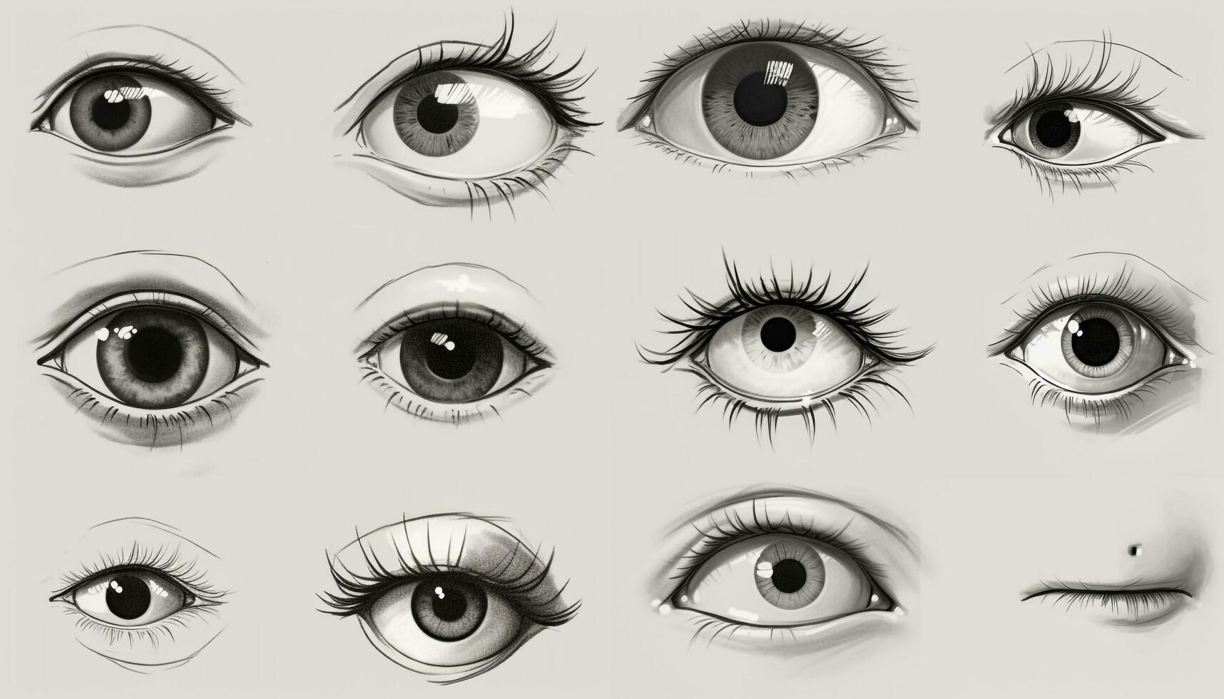 sketches eyes set photo