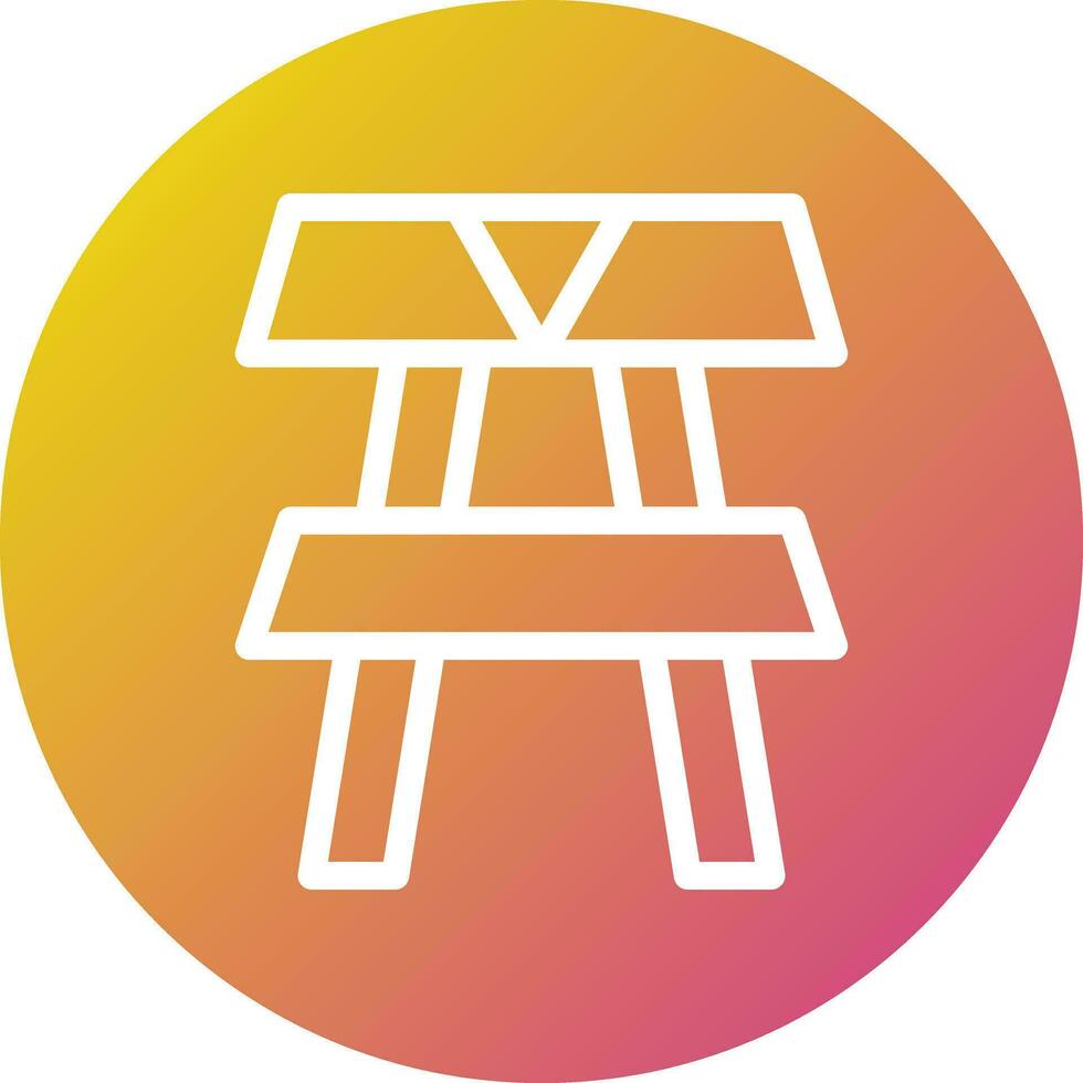 Picnic table Vector Icon Design Illustration