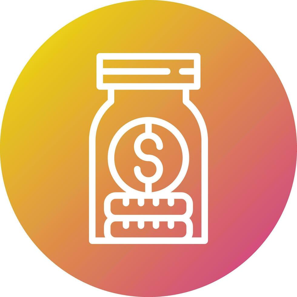 Money jar Vector Icon Design Illustration
