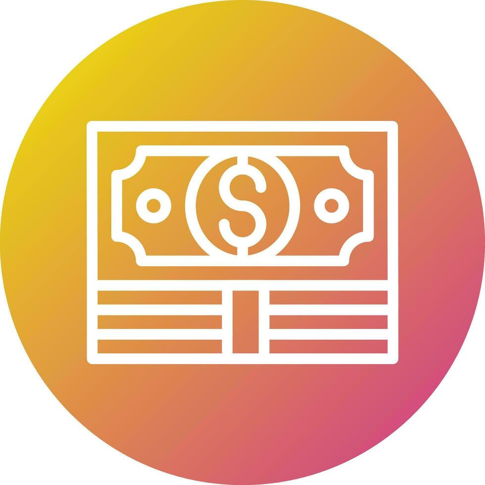 Dollar note Vector Icon Design Illustration