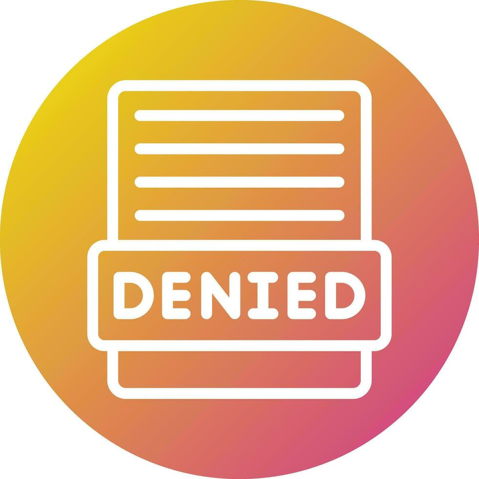 Denied Vector Icon Design Illustration