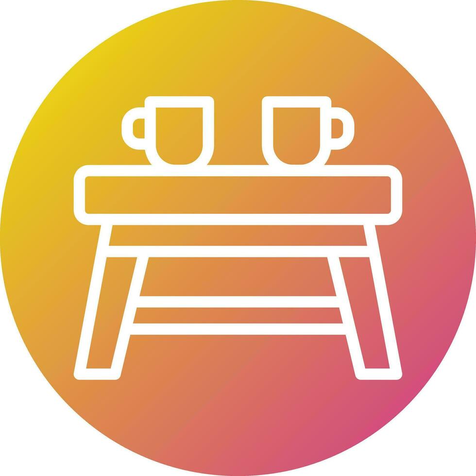 Tea Table Vector Icon Design Illustration