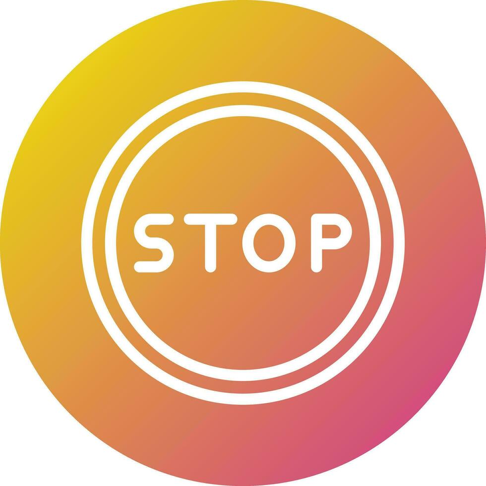 Stop Vector Icon Design Illustration