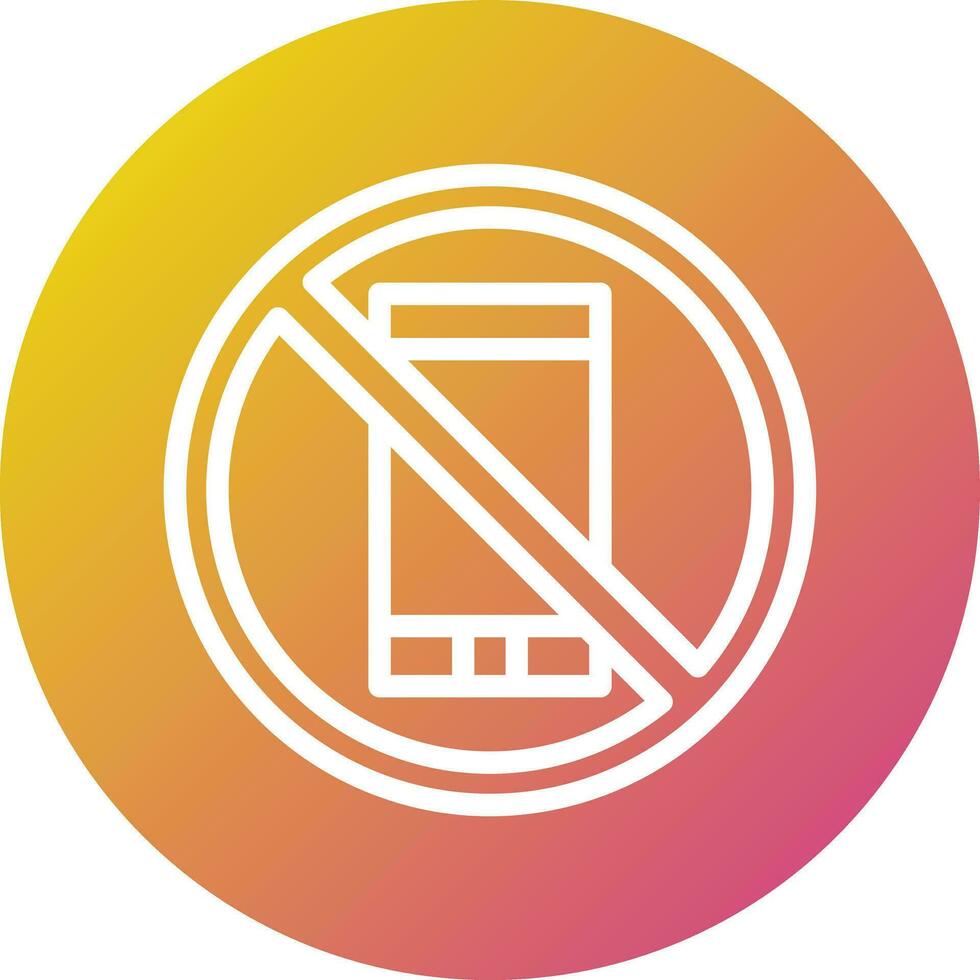 No Phone Vector Icon Design Illustration