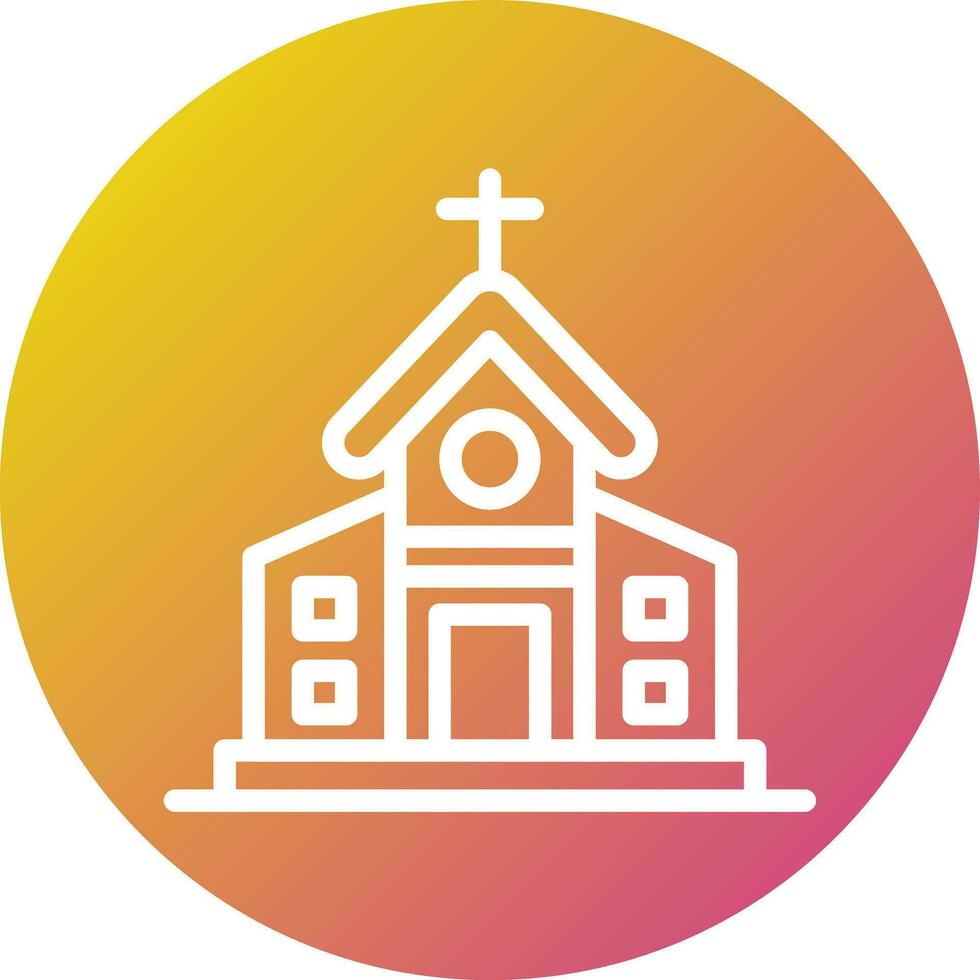 ilustración de diseño de icono de vector de iglesia