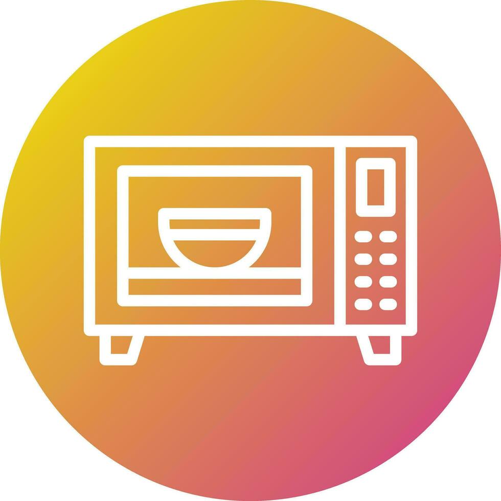 Microwave Oven Vector Icon Design Illustration
