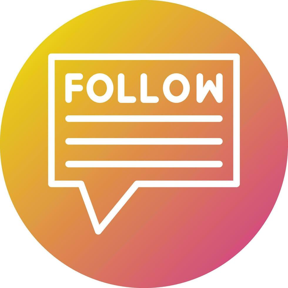 Follow Up Vector Icon Design Illustration