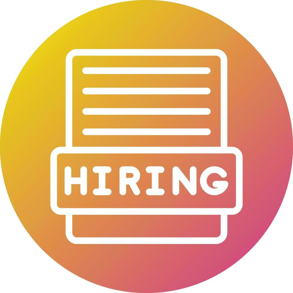 Hiring Vector Icon Design Illustration