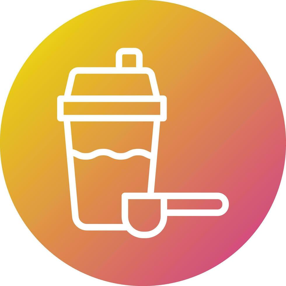 Protein Shake Vector Icon Design Illustration