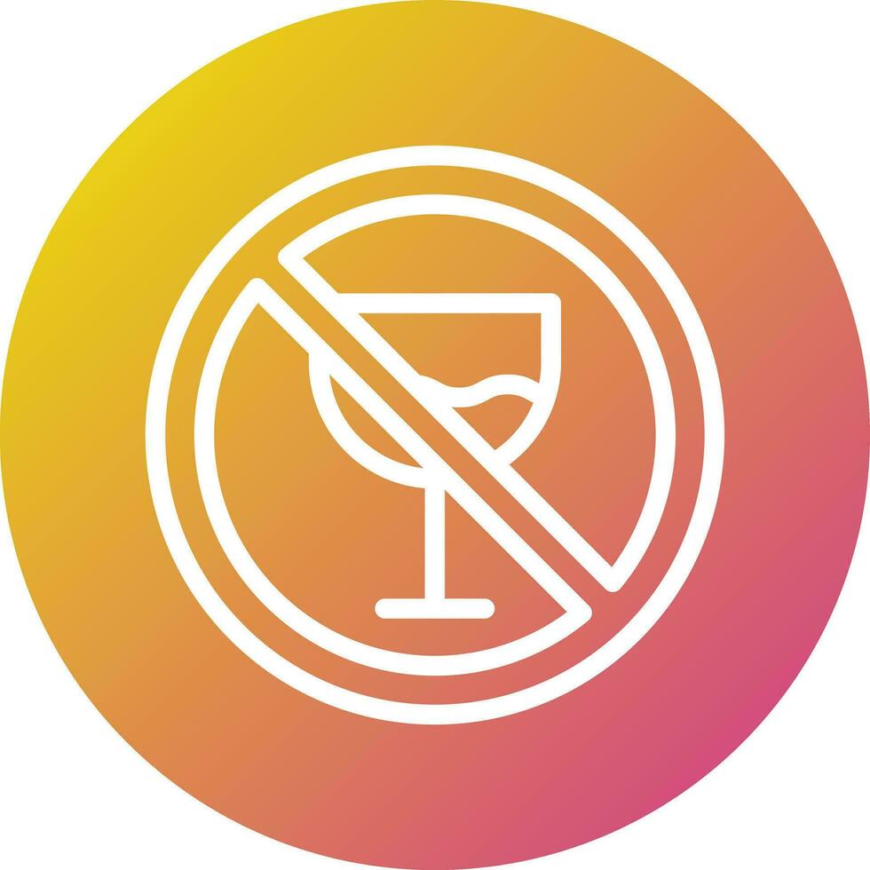 Alcohol Prohibition Vector Icon Design Illustration