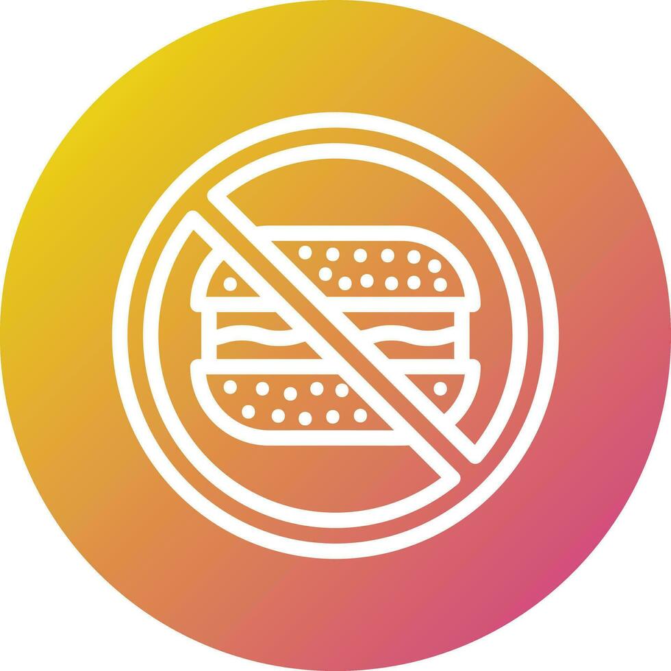 No Food Vector Icon Design Illustration