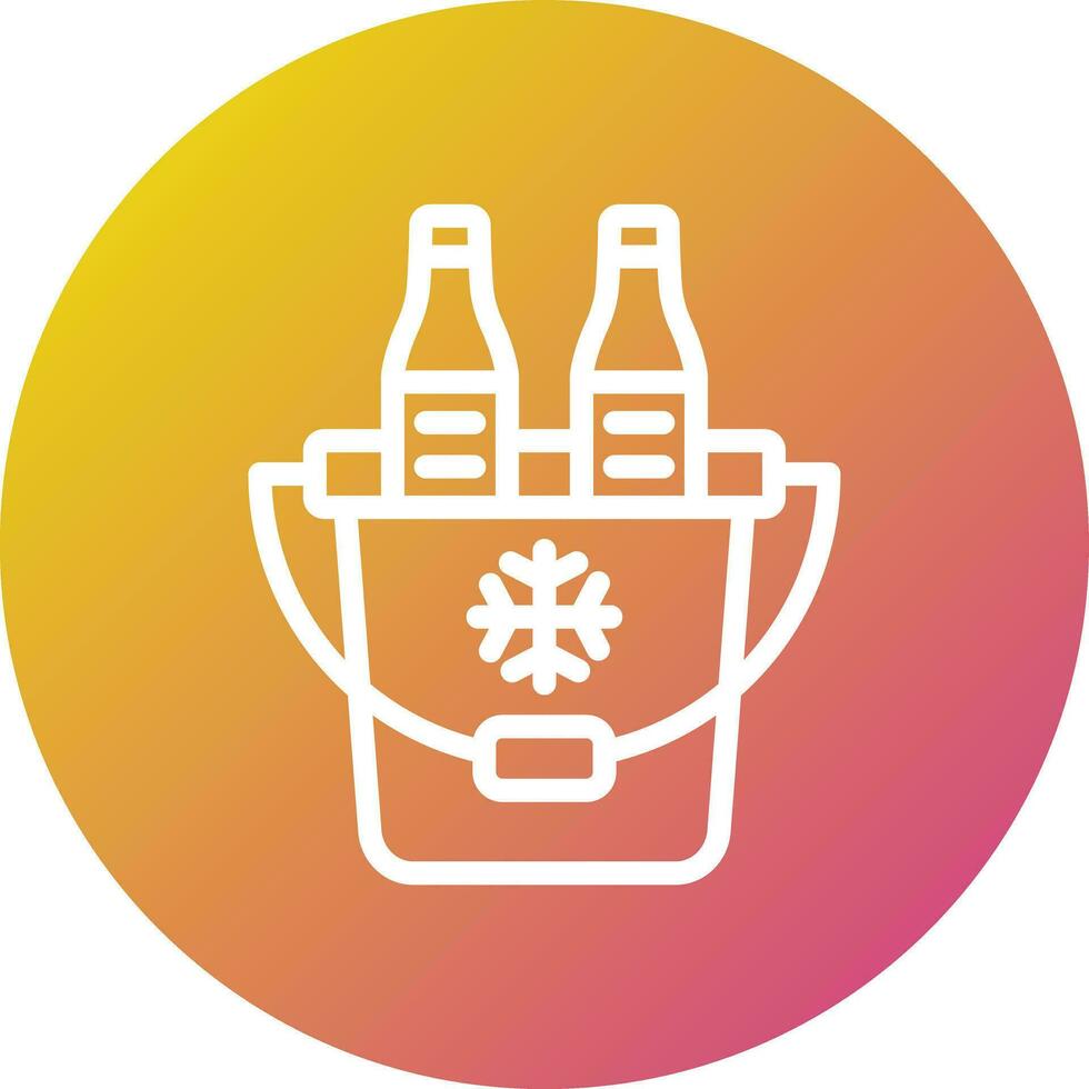 Ice Bucket Vector Icon Design Illustration