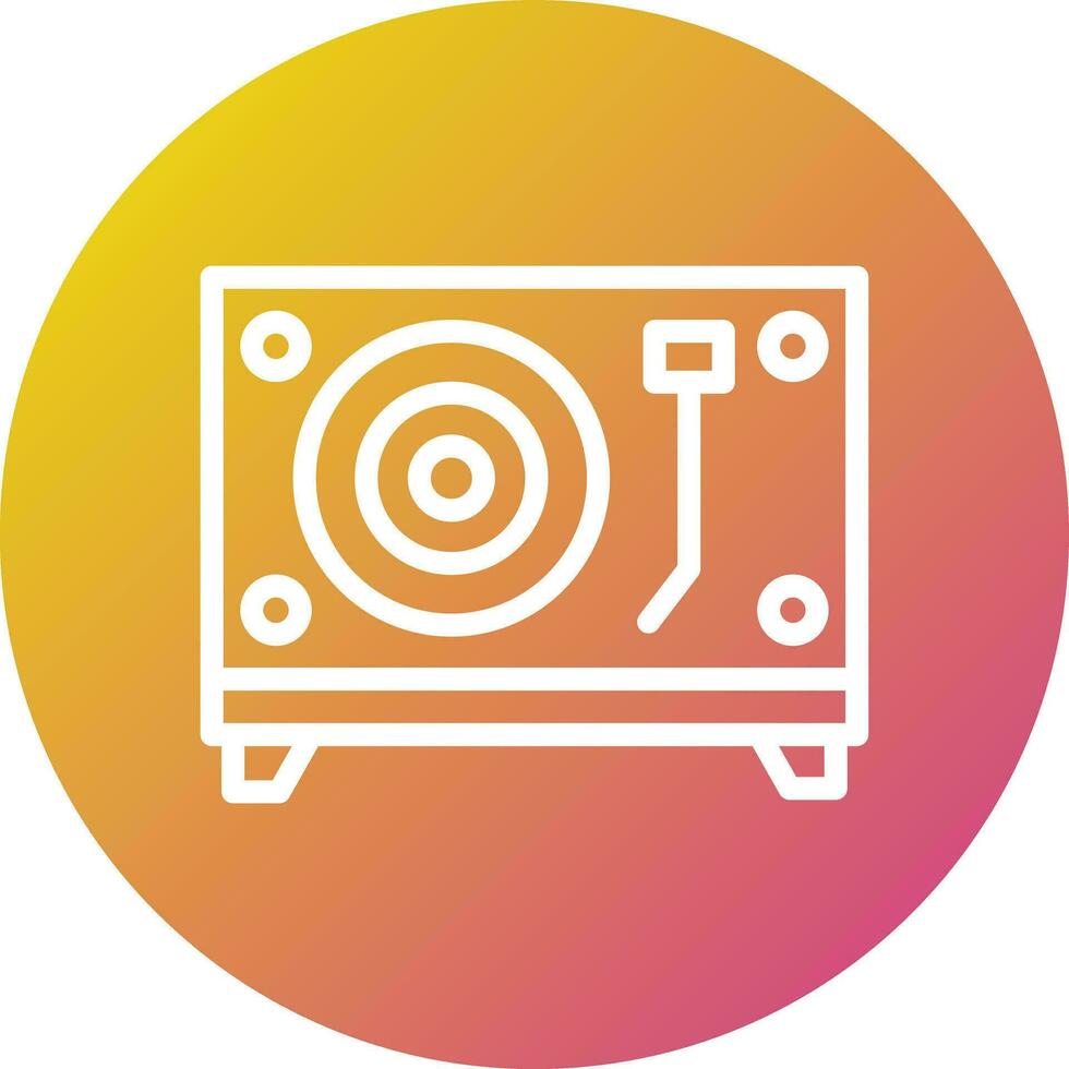 Turntable Vector Icon Design Illustration