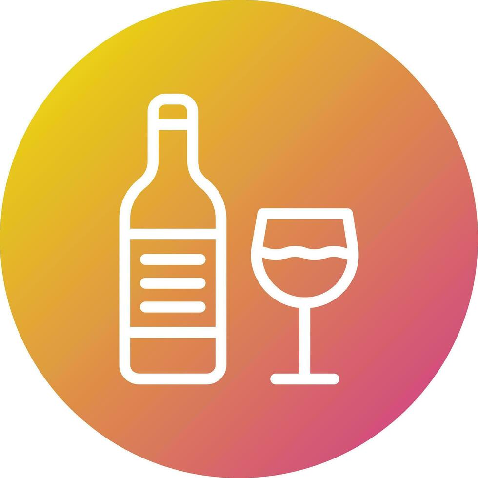 Alcoholic Drink Vector Icon Design Illustration