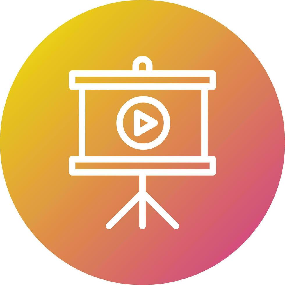 Projector Screen Vector Icon Design Illustration