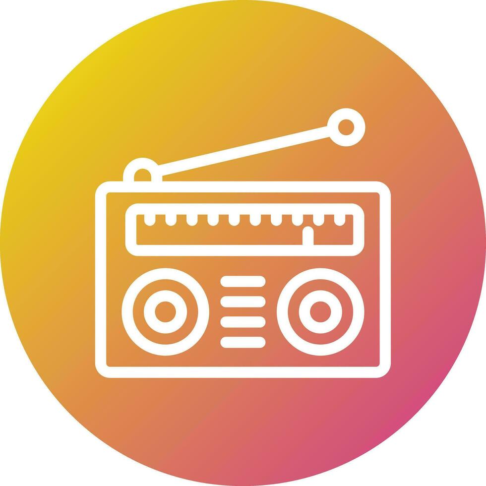 ilustración de diseño de icono de vector de radio