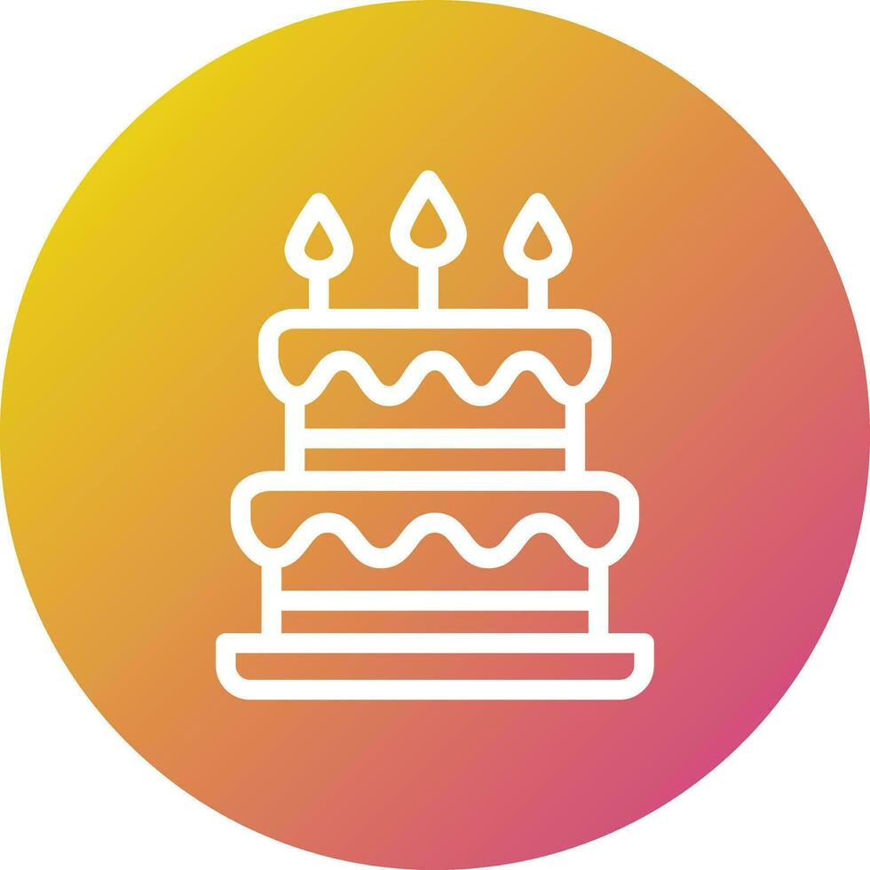 Cake Vector Icon Design Illustration