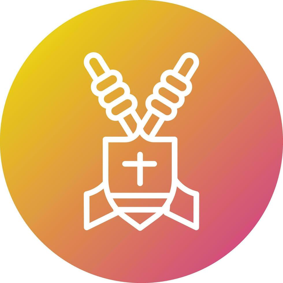 Shield with spear Vector Icon Design Illustration
