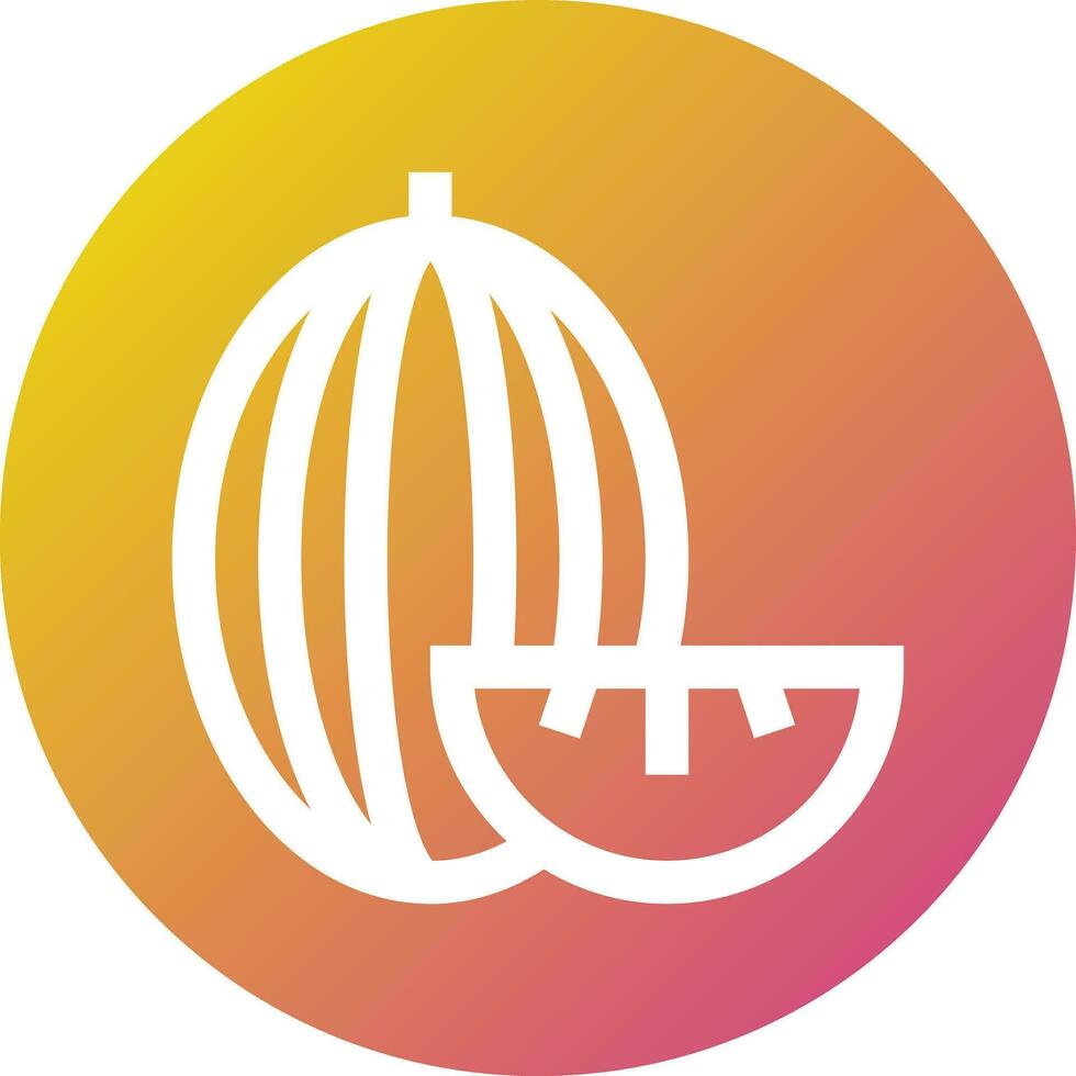 Muskmelon Vector Icon Design Illustration