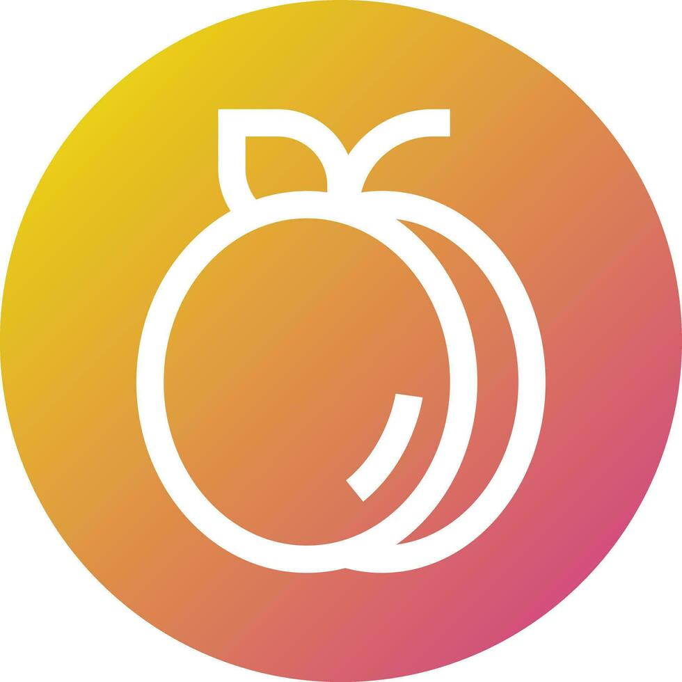 Apricot Vector Icon Design Illustration