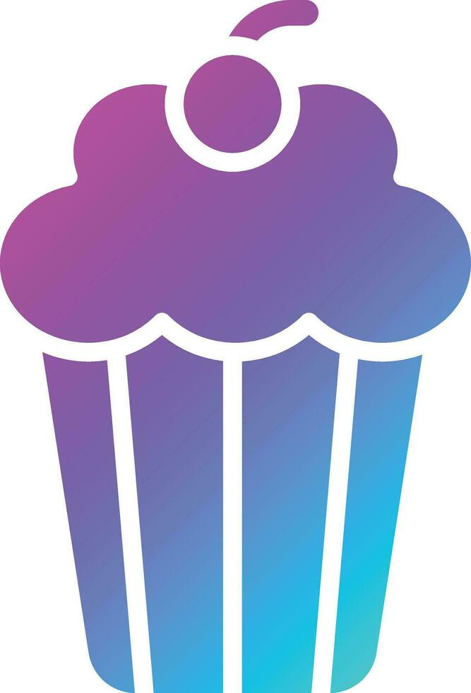 Cup cake Vector Icon Design Illustration