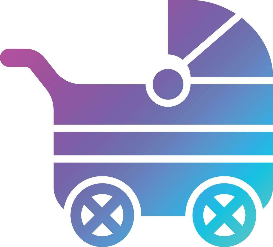 Baby Stroller Vector Icon Design Illustration