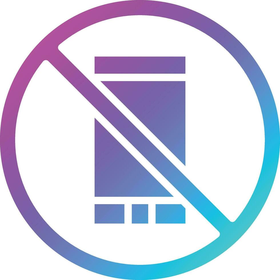 No Phone Vector Icon Design Illustration