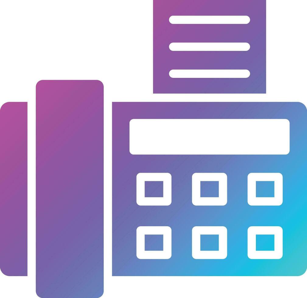 Fax Machine Vector Icon Design Illustration