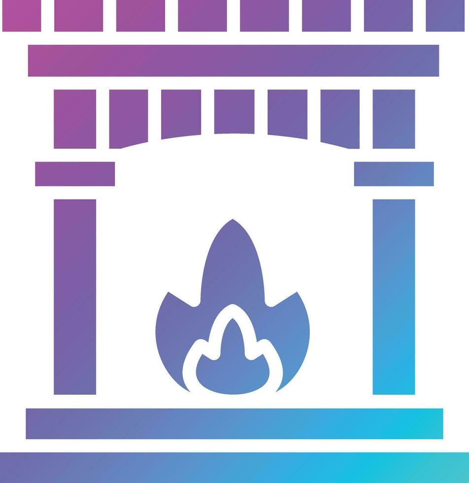 Fireplace Vector Icon Design Illustration