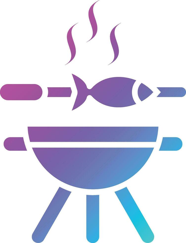 ilustración de diseño de icono de vector de barbacoa