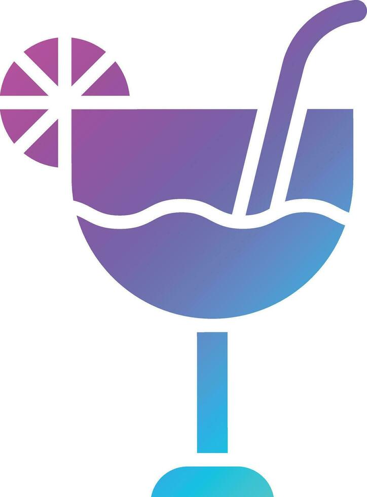Cocktail Vector Icon Design Illustration