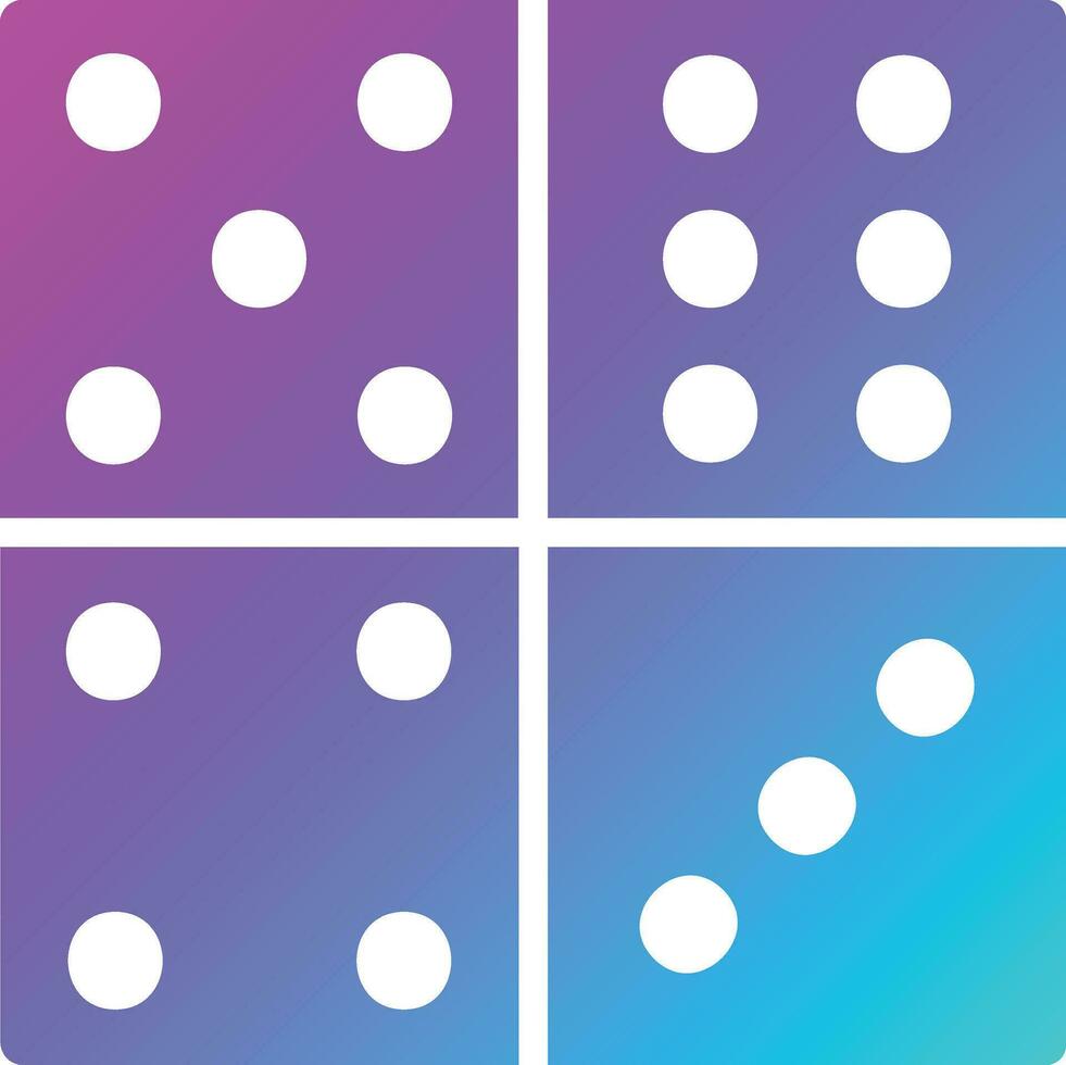 Domino Vector Icon Design Illustration