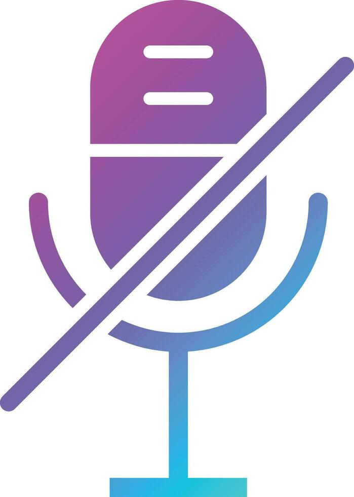 Microphone disable Vector Icon Design Illustration