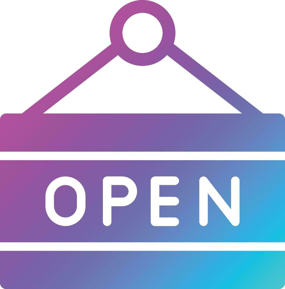 Open Sign Vector Icon Design Illustration