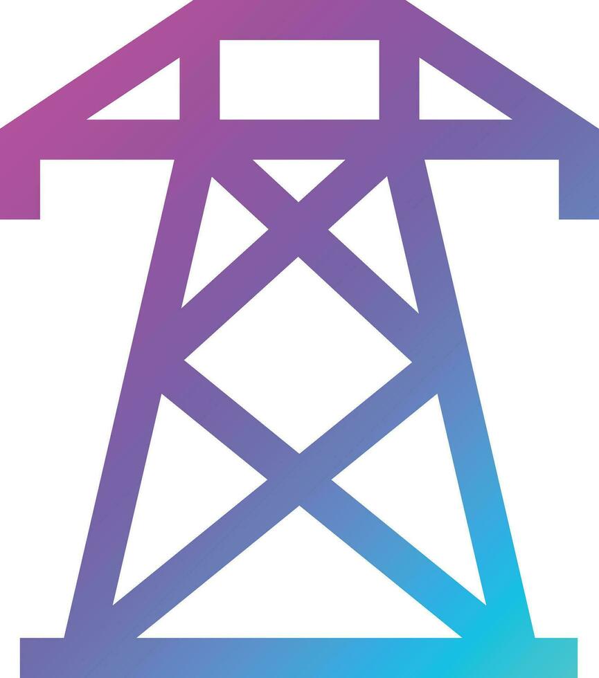 ilustración de diseño de icono de vector de torre eléctrica