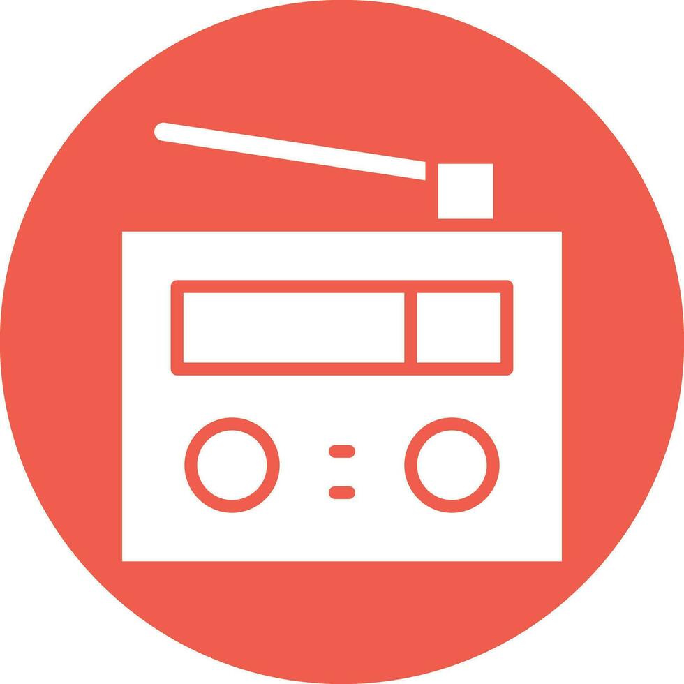 ilustración de diseño de icono de vector de radio