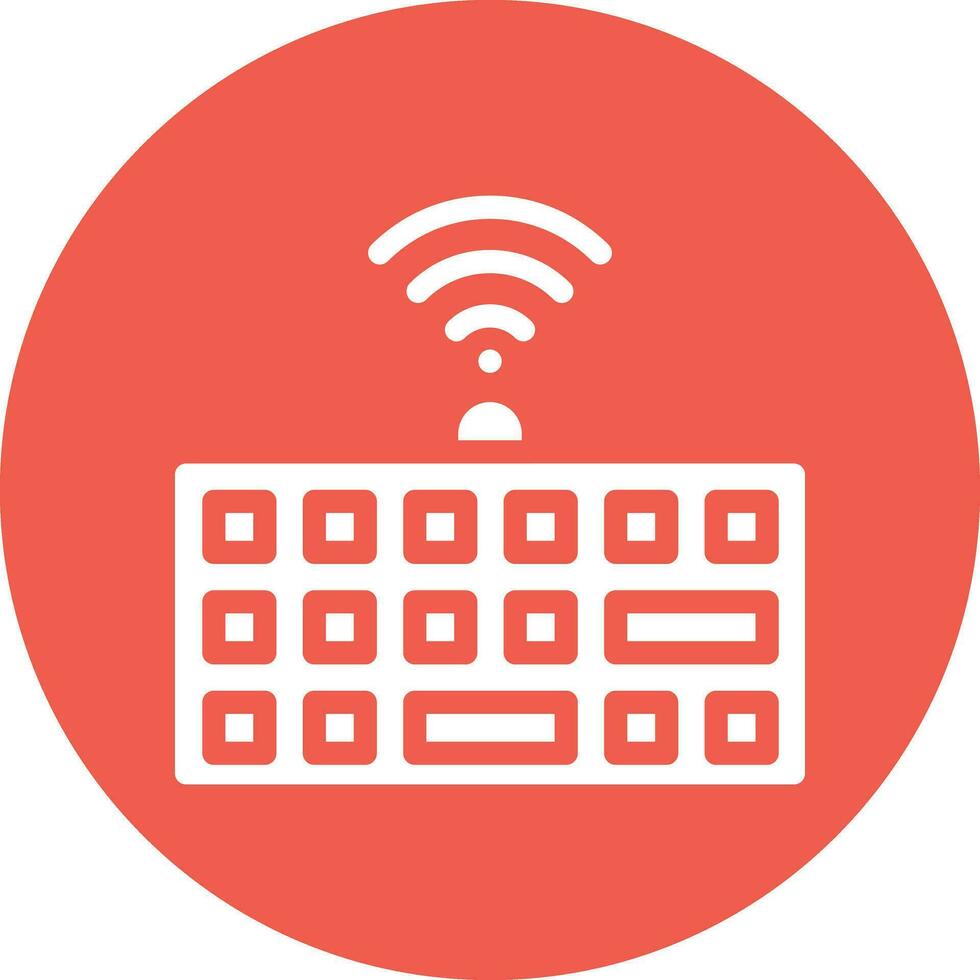 Wireless keyboard Vector Icon Design Illustration