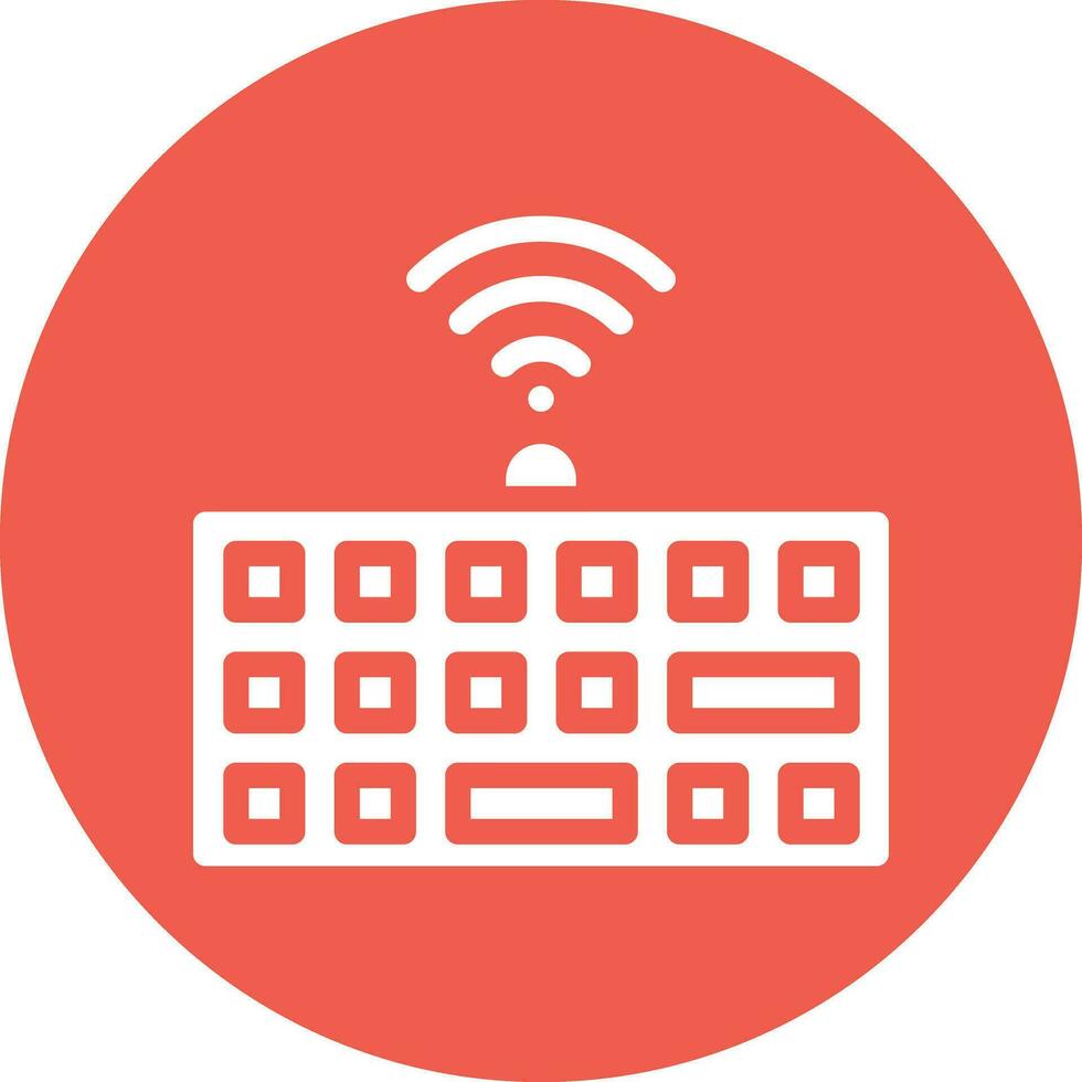 ilustración de diseño de icono de vector de teclado inalámbrico