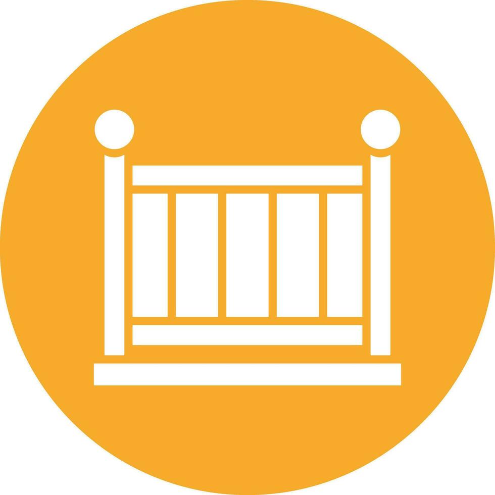 Baby Crib Vector Icon Design Illustration