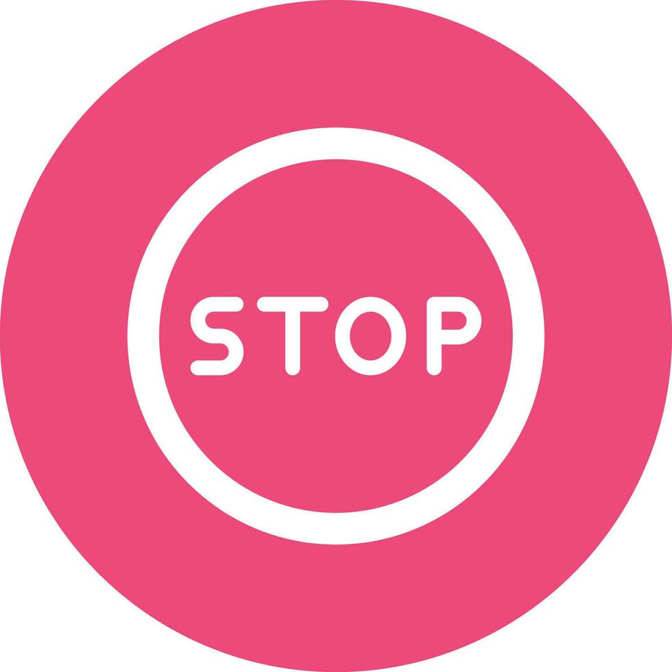 Stop Vector Icon Design Illustration