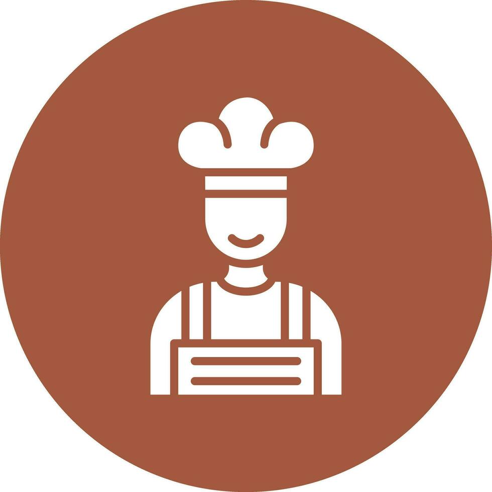 Male Chef Vector Icon Design Illustration
