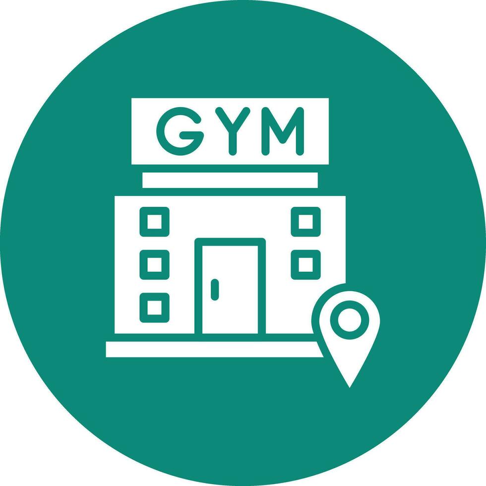 Gym Location Vector Icon Design Illustration