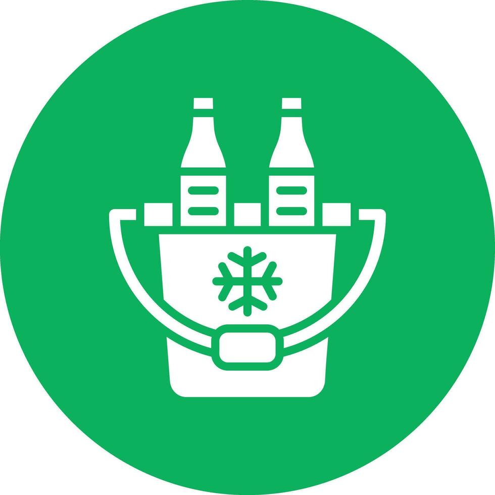 Ice Bucket Vector Icon Design Illustration