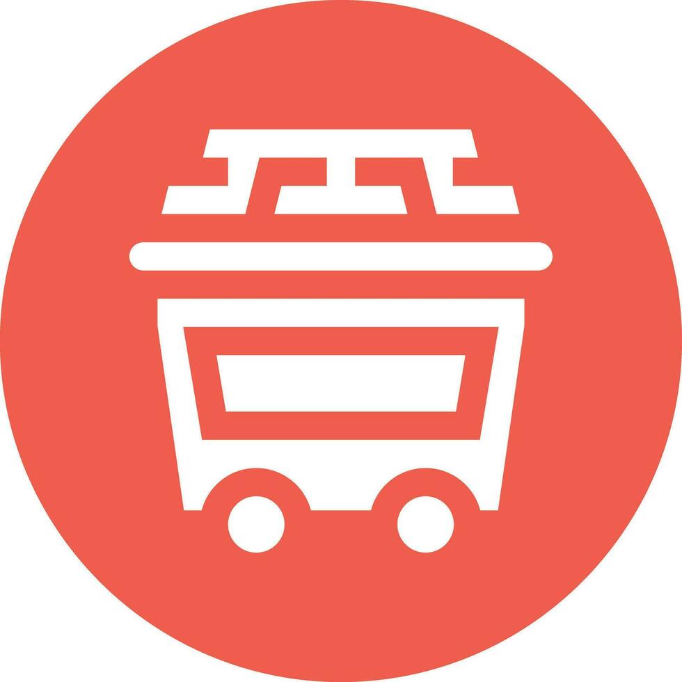 Coal Trolley Vector Icon Design Illustration